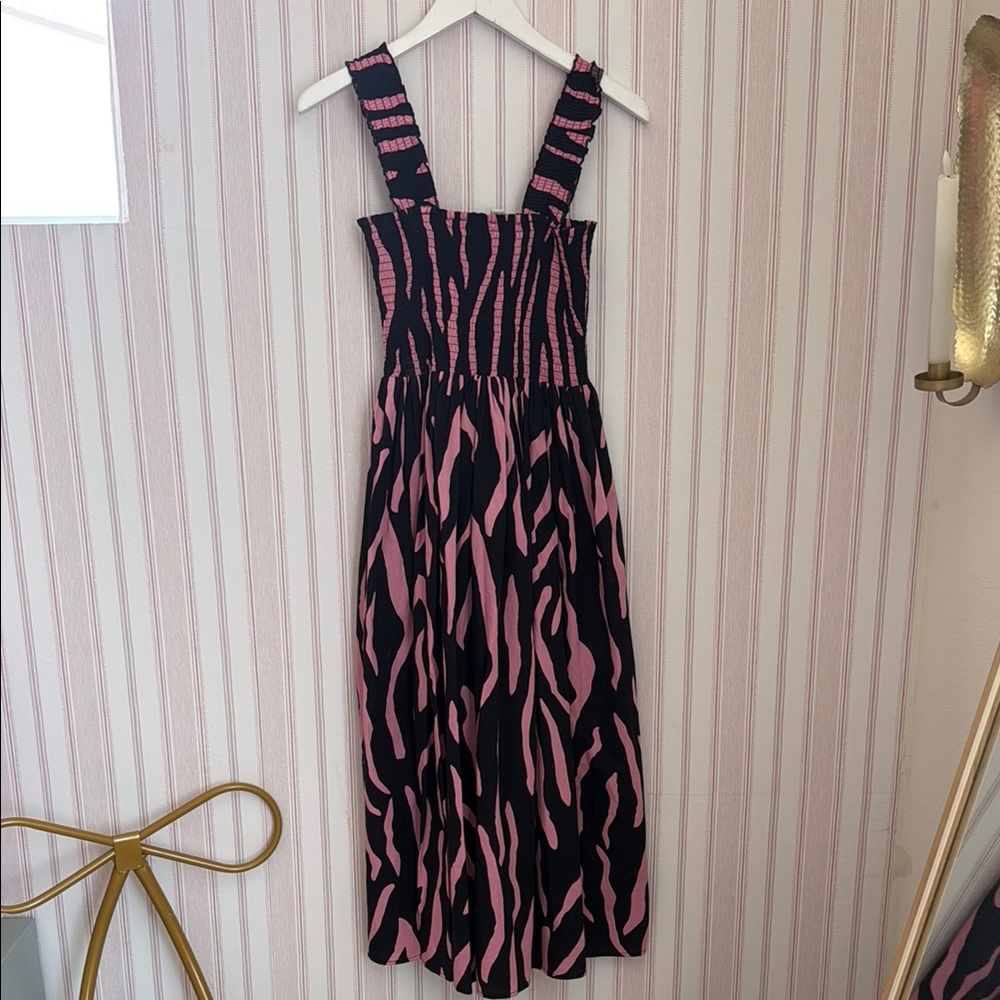 Pink and Black Zebra Print Dress